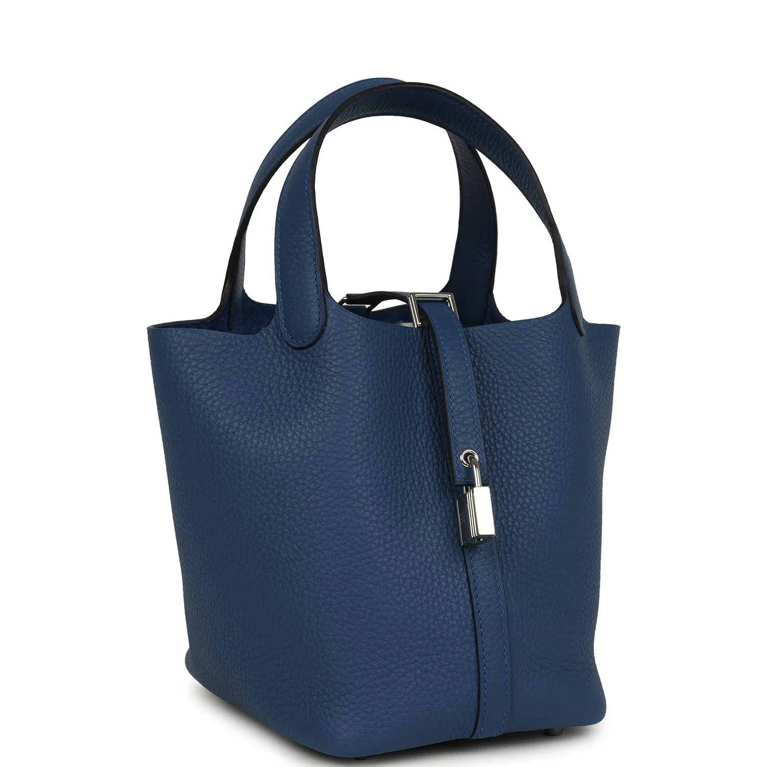 Hermes Picotin Lock 18 Bleu Tie Clemence Palladium Hardware