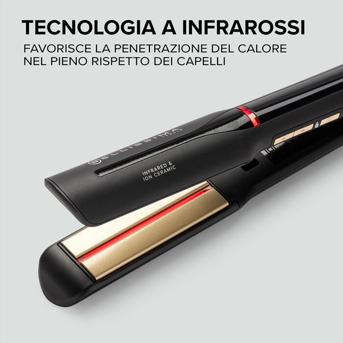 BELLISSIMA IMETEC - PIASTRA CON INFRAROSSI CREATIVITY INFRARED-Matt Black Glam Gold