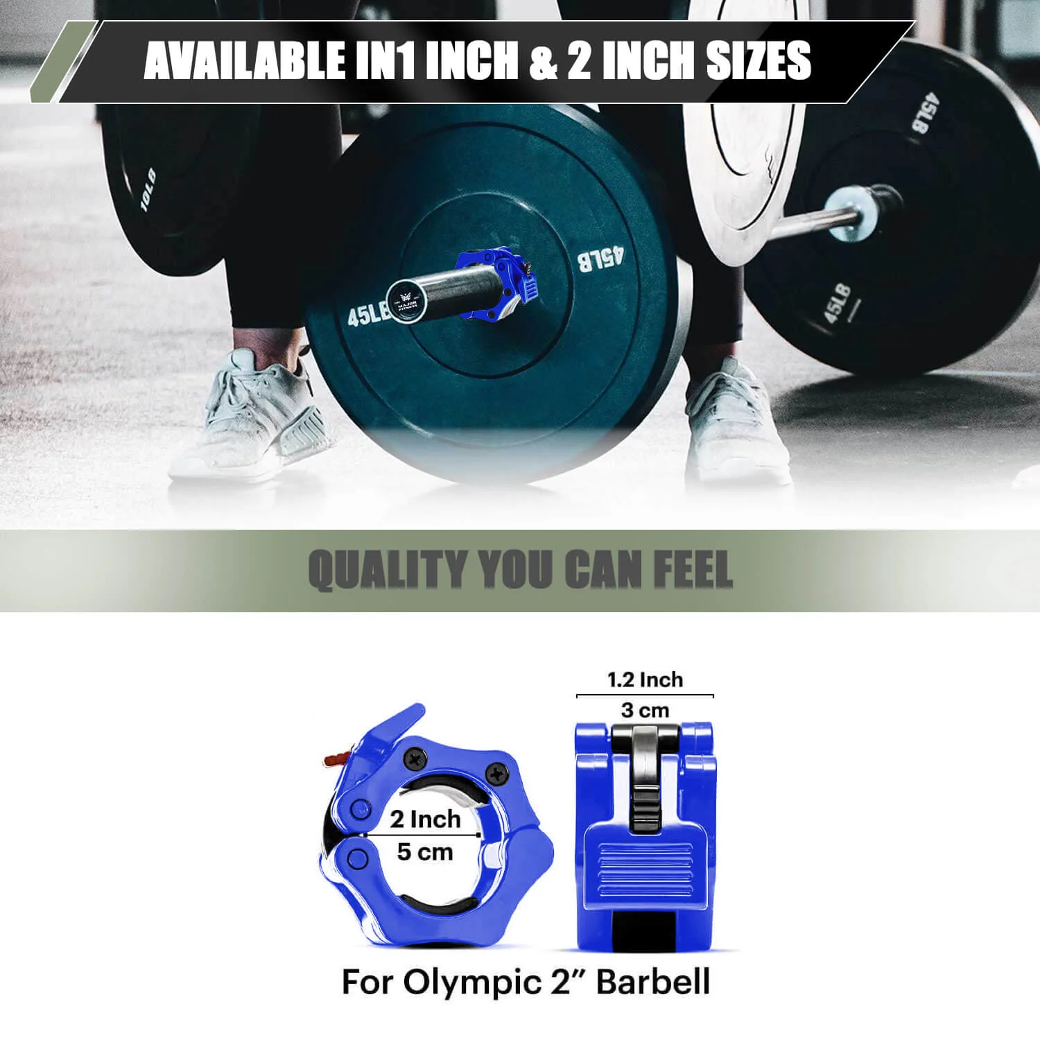 Major Fitness Barbell Collars | Olympic Barbell Clamps Sold In Pairs