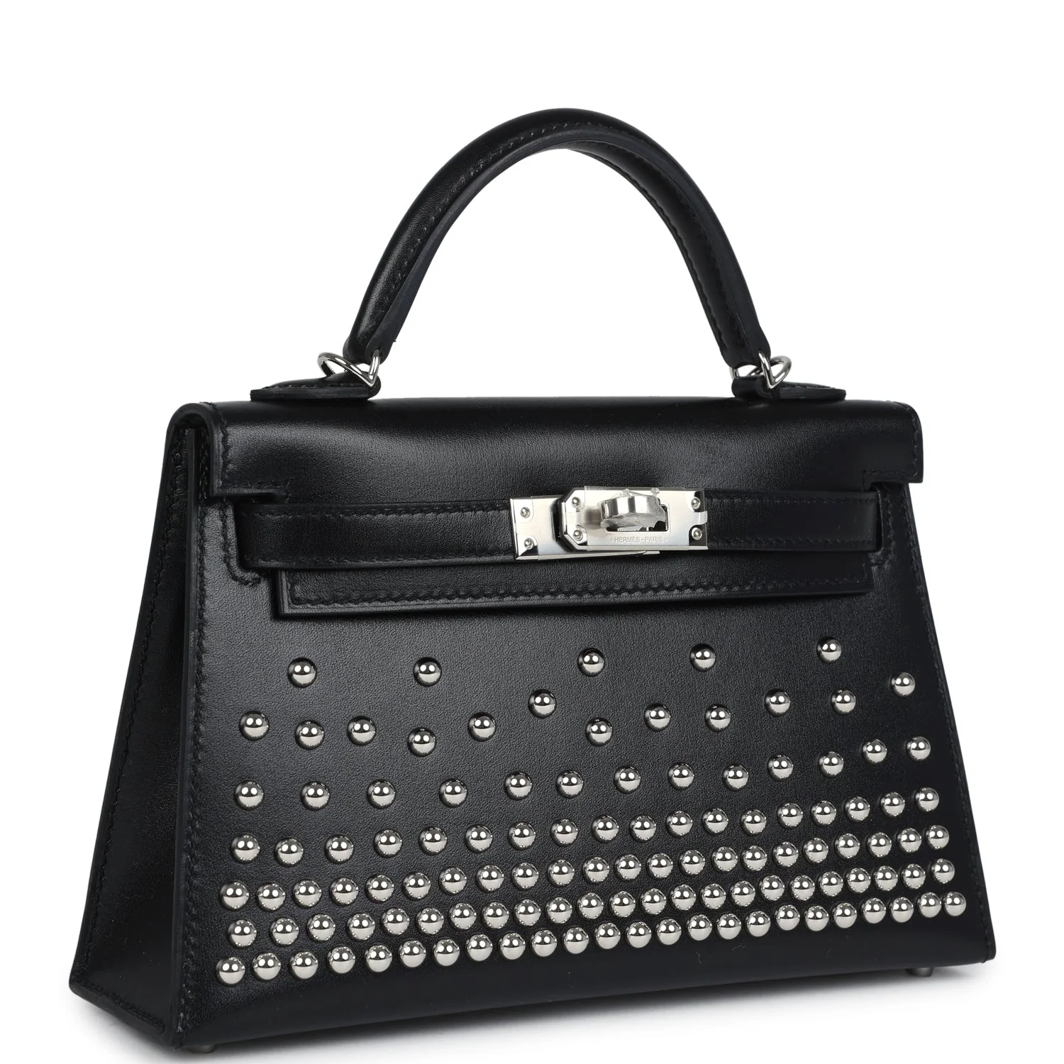 Hermes Kelly Sellier 20 Clout�� Black Box Palladium Hardware