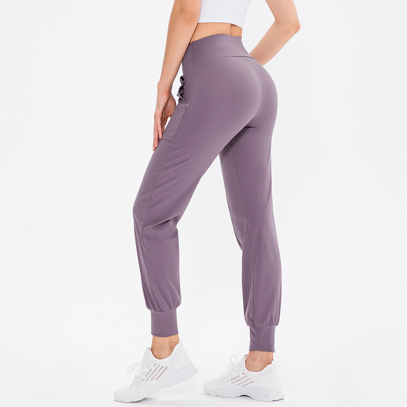 New women's loose-fitting, tapered yoga pants, high-waisted, slimming, casual sports pants, stretchy training and fitness pants