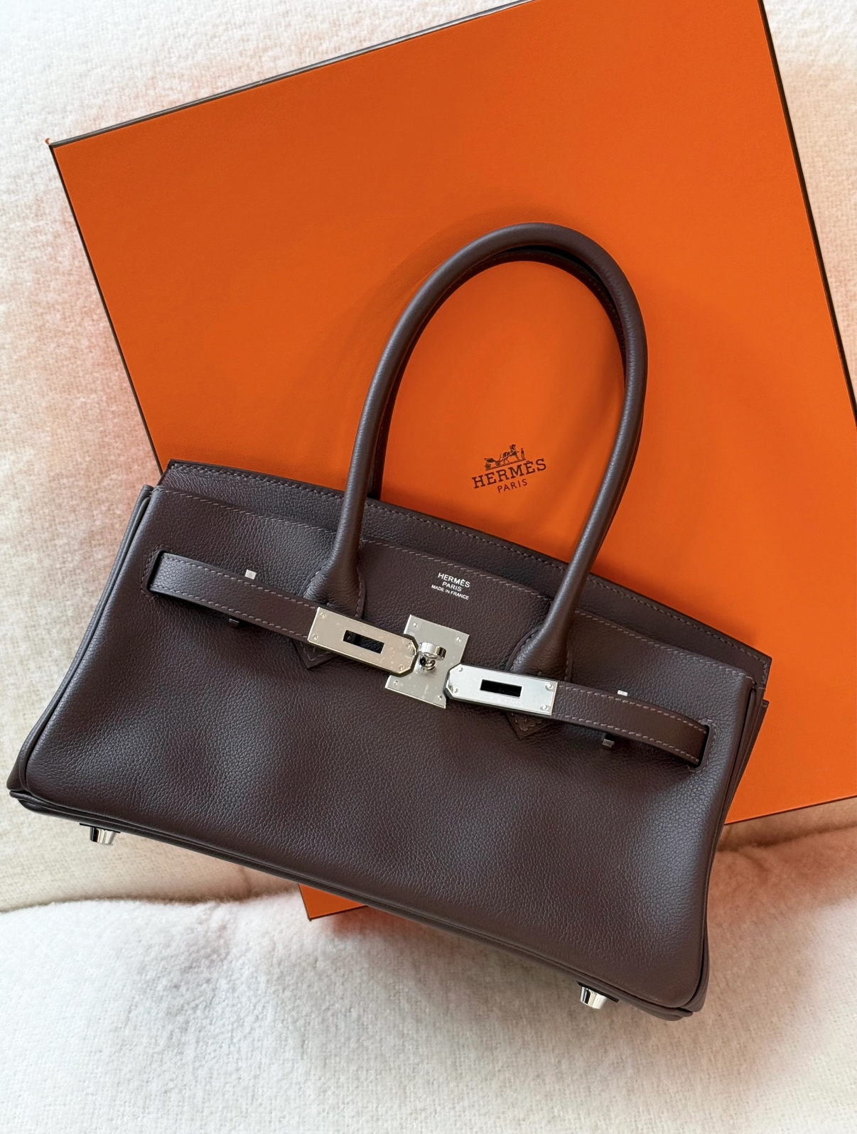 Hermès Mocha Birkin Shoulder 29 customize