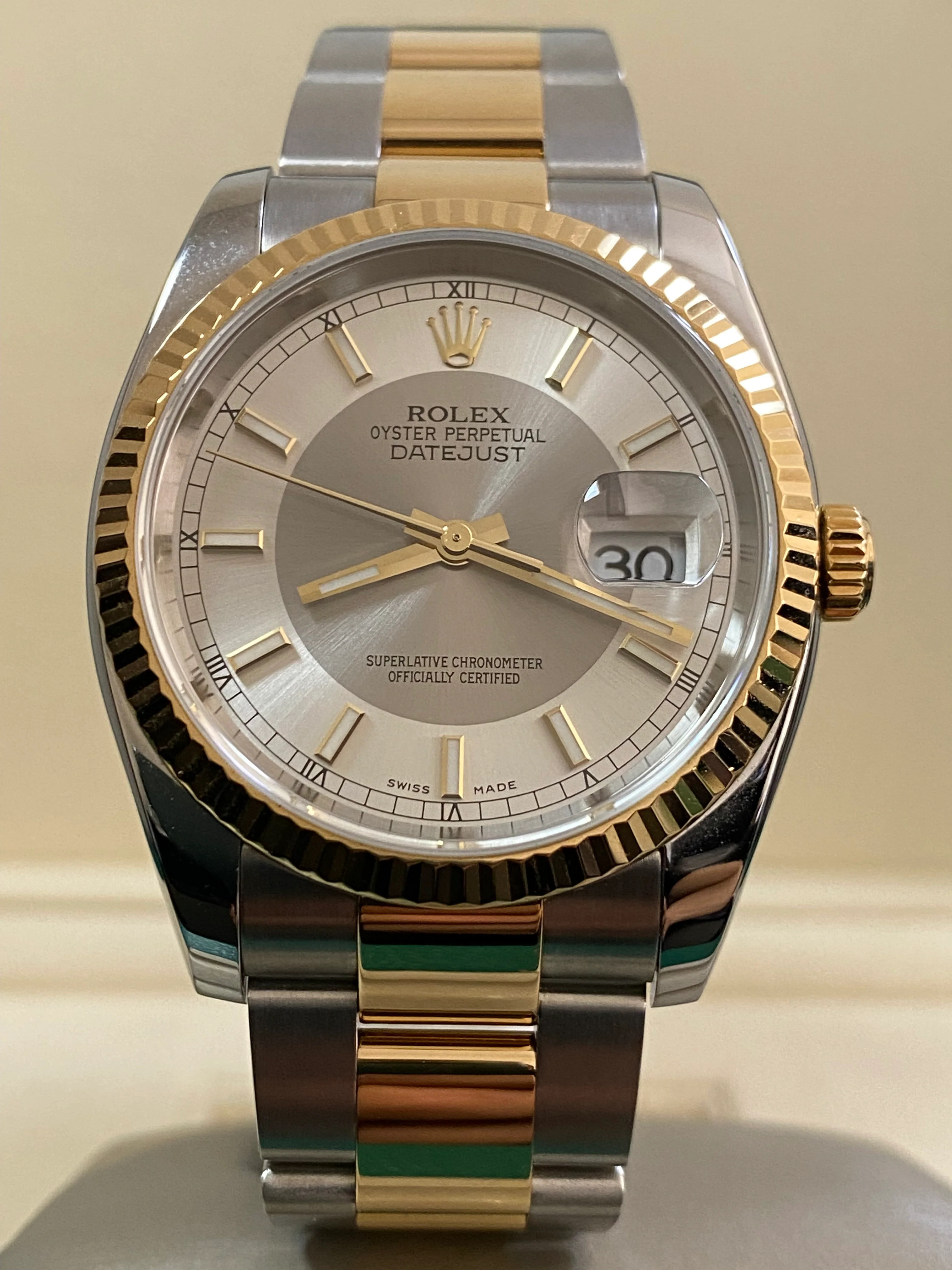 Rolex Steel and Yellow Gold Datejust 36 - D serial - Fluted Bezel - 