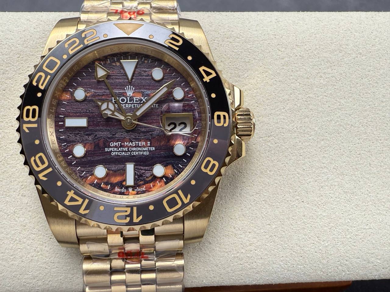 2025 Rolex GMT Master II 18 kt Yellow Gold m126718grnr 0002 40 mm Replica