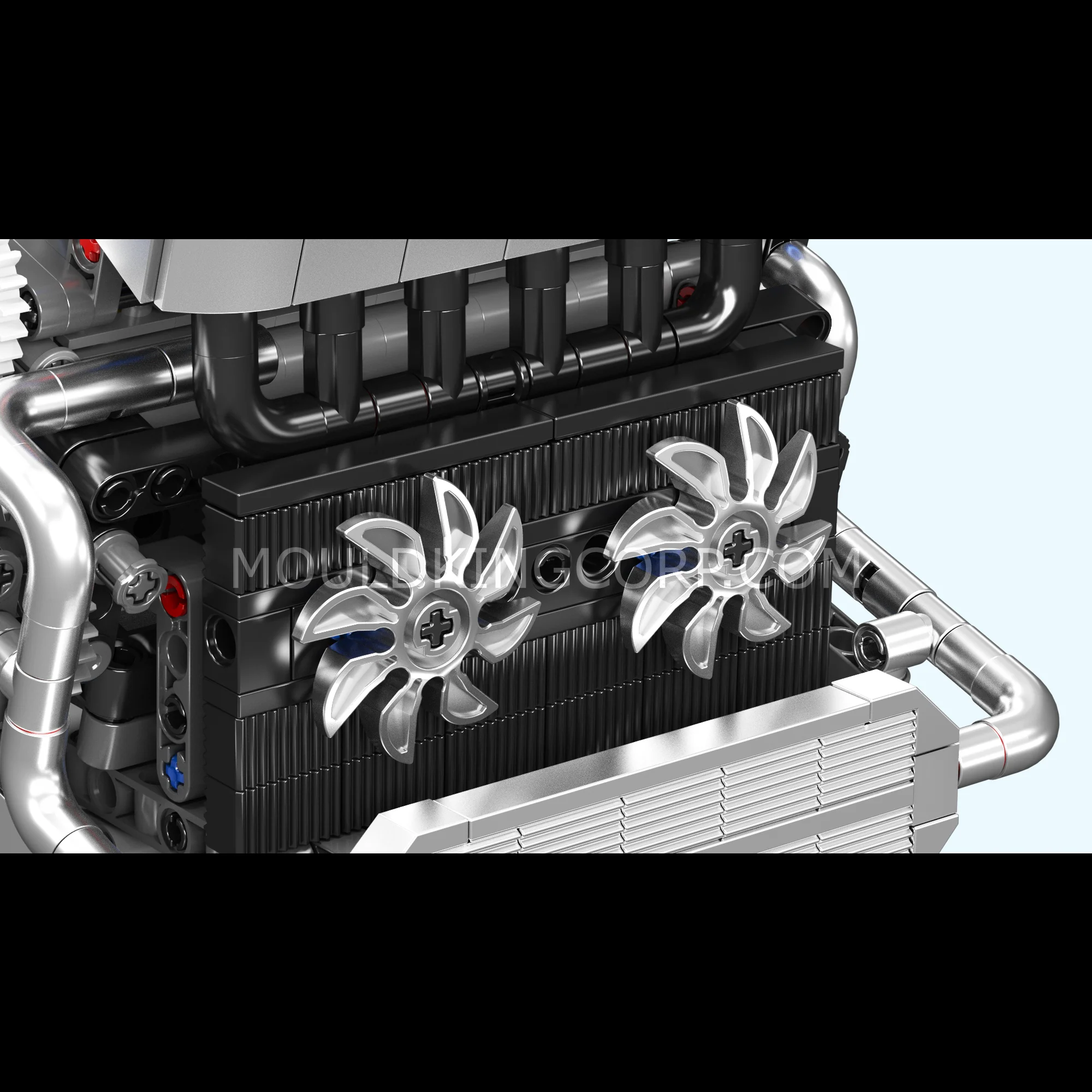 Mould King 10213 Motorized S55 Inline-6 Engine Model Building Set | 744 Pcs