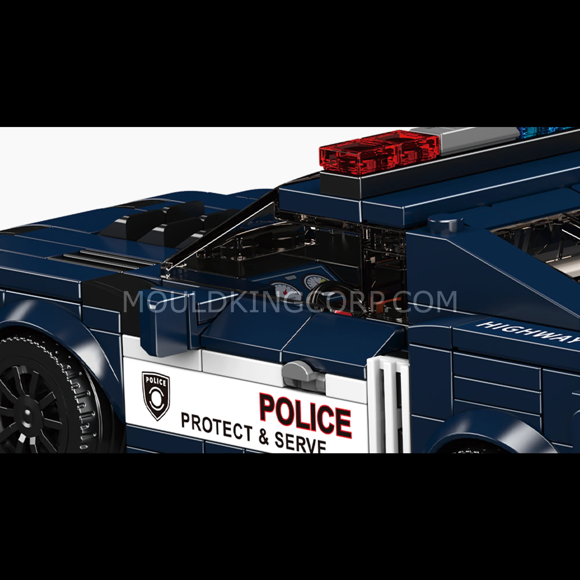 Mould King 27090 Shelby GT500 Police Car Building Set | 489 Pcs