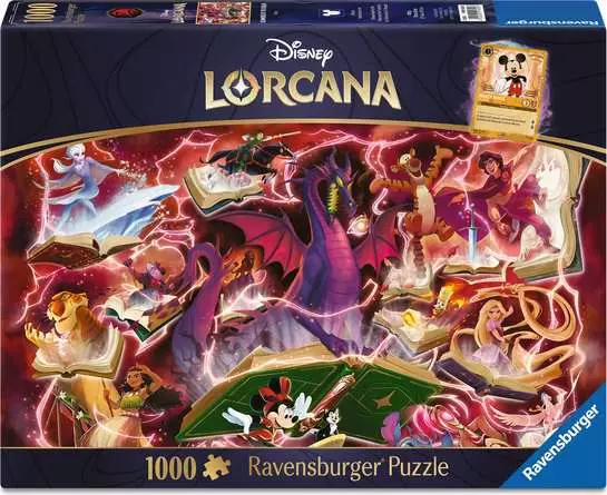Jigsaw Puzzle Disney Lorcana TCG: Glimmers of the Realm: Ruby - 1000 Pieces Puzzle