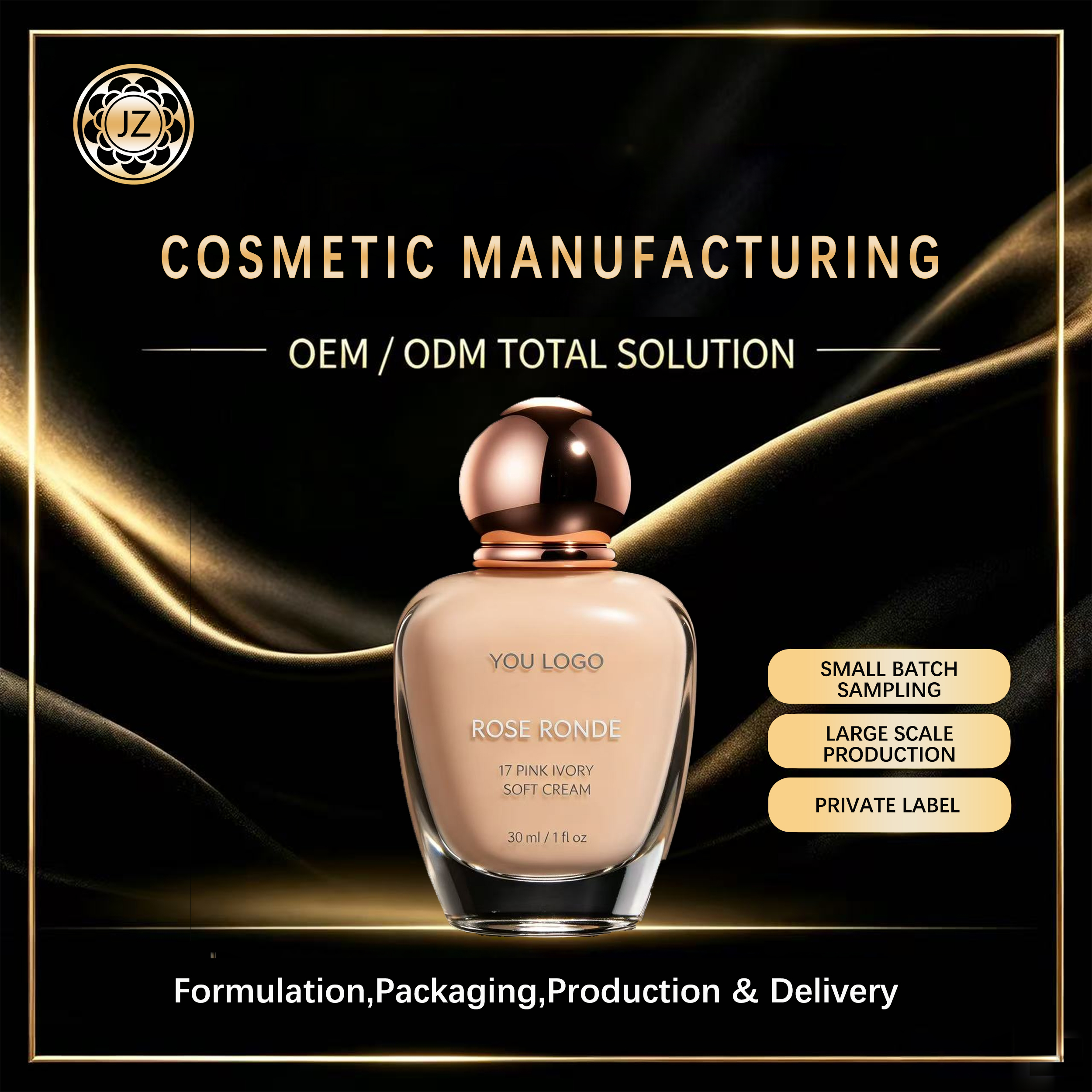 All-in-One Long-Lasting Foundation (Customizable in Multiple Shades)