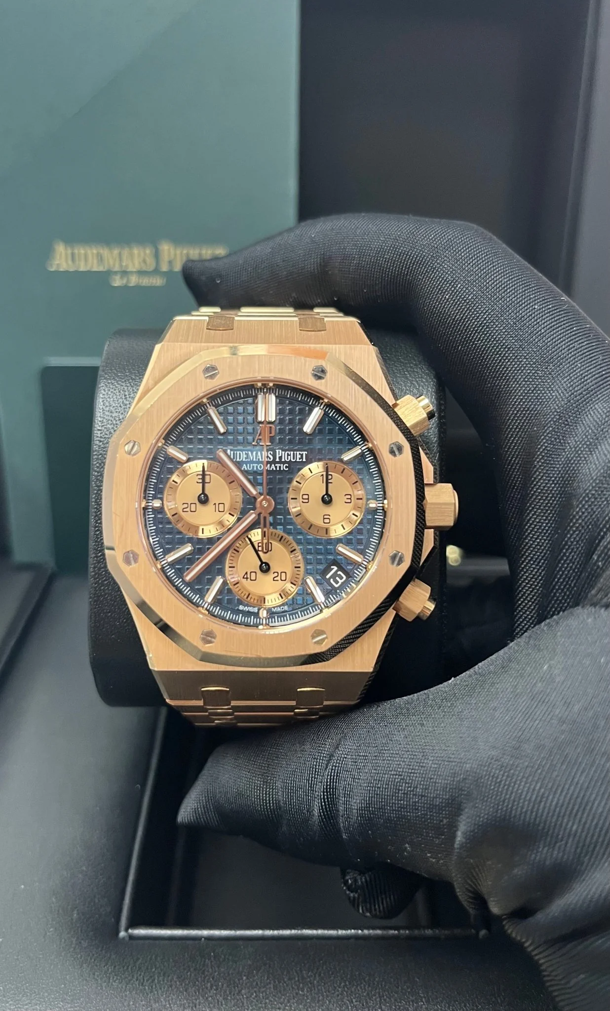 ROYAL OAK Pink Gold Blue Dial CHRONOGRAPH 41mm