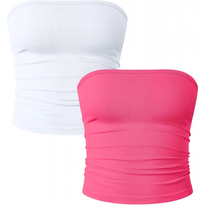 AURETOP Women's 2 Piece Tube Tops Strapless
