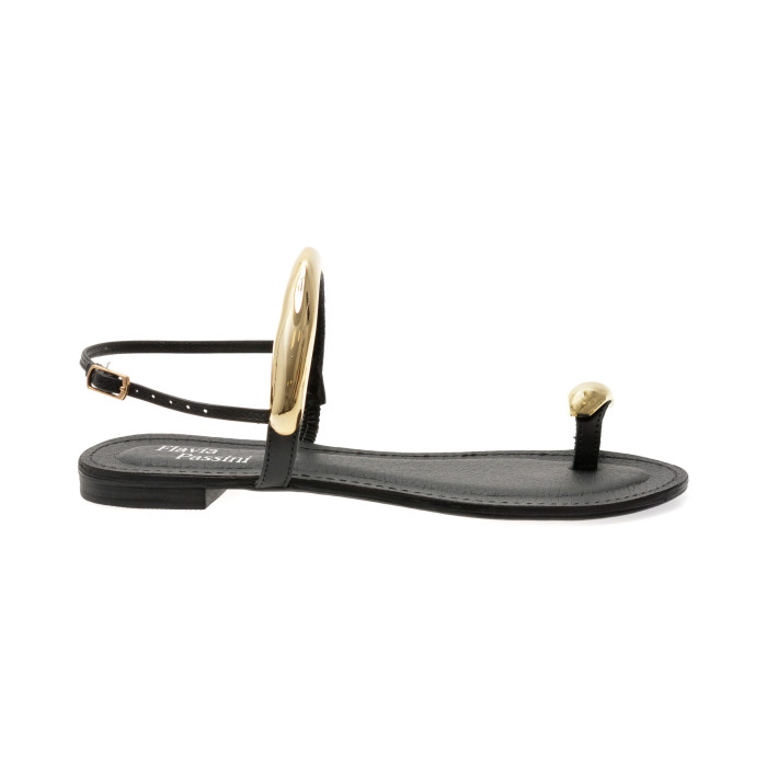 Sandale FLAVIA PASSINI negre, 368506, din piele naturala