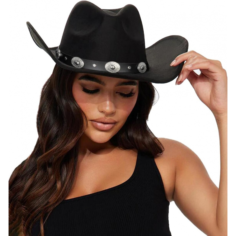 Women's Western Cowboy Hats Studded Pinched