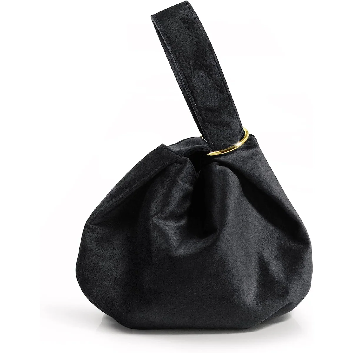 Women Clutch Velvet Top Handle Bag Wristlet Small Tote Purse