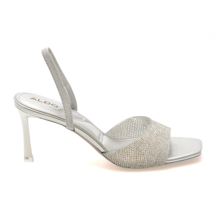 Sandale elegante ALDO argintii, ANDYANA 040, din pvc