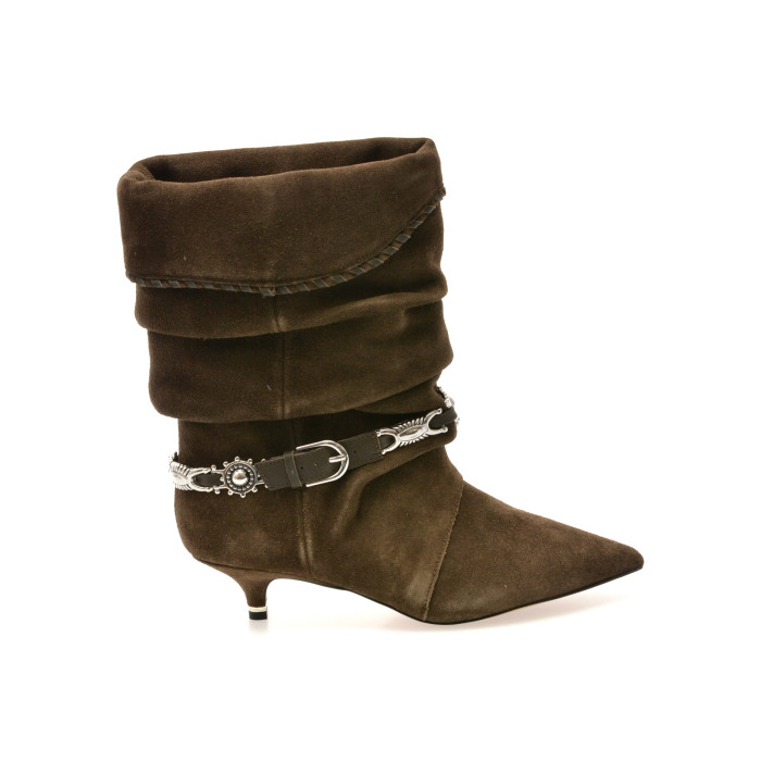 Botine elegante ALDO verzi, BOWY 340, din piele intoarsa