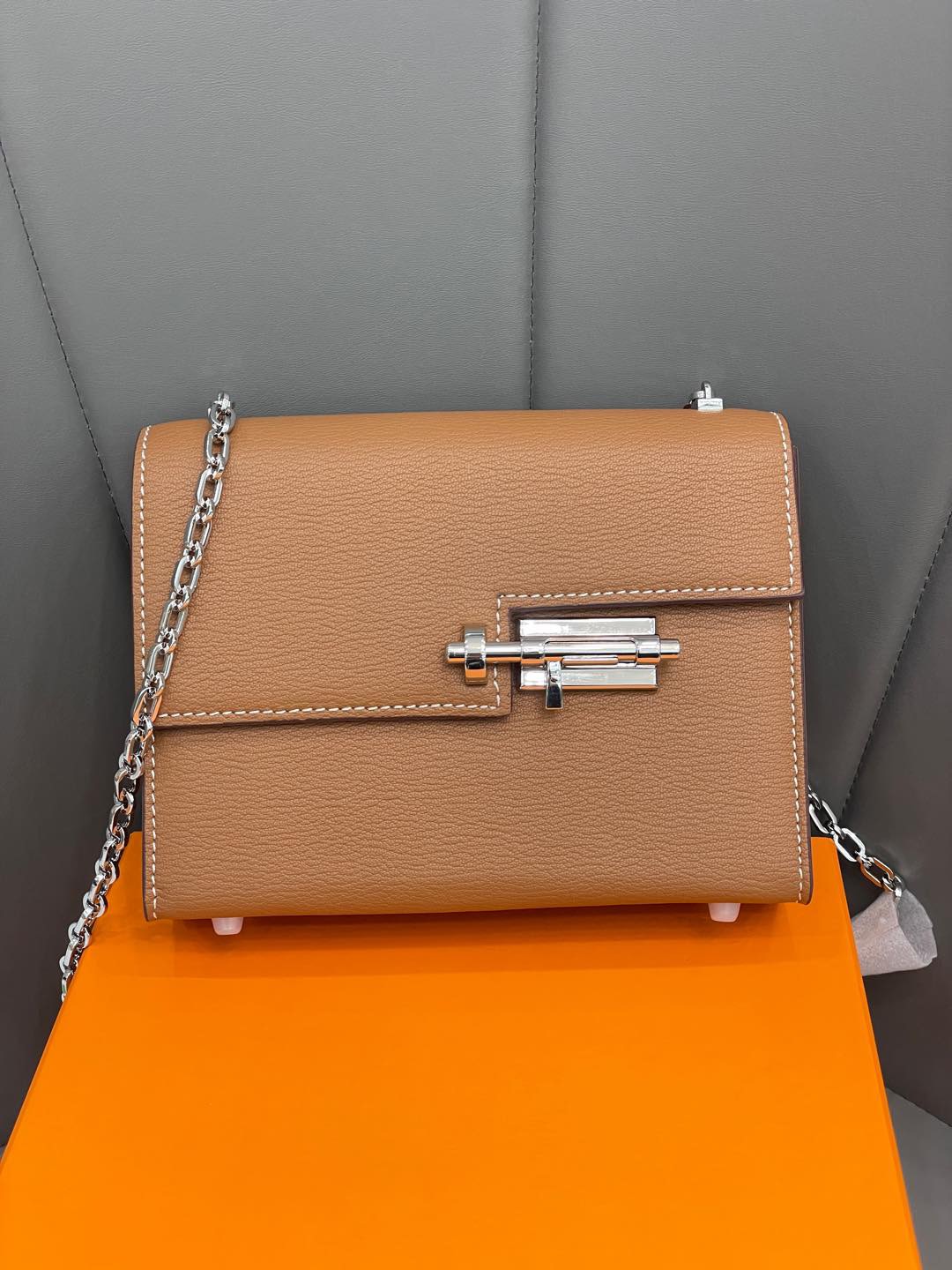 Hermes Verrou 18 Palladium Hardware