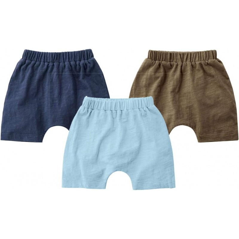VAELIRAEL Unisex Baby 3-Pack Cotton Solid Color Shorts