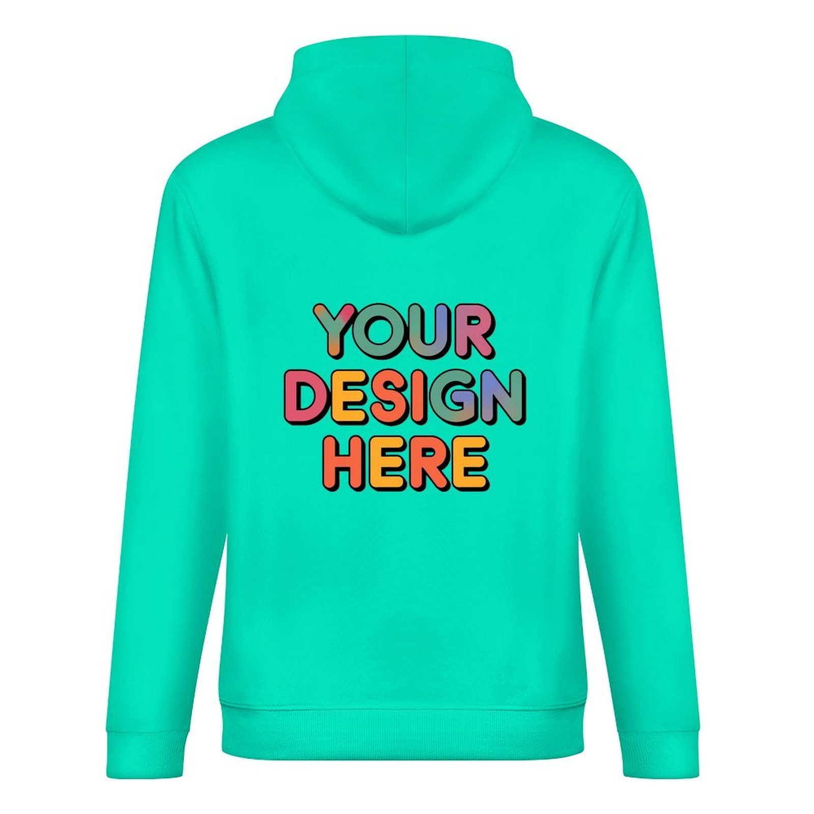 Customized Men’s Pure Cotton Hooded Sweater (Unisex) with Back Print