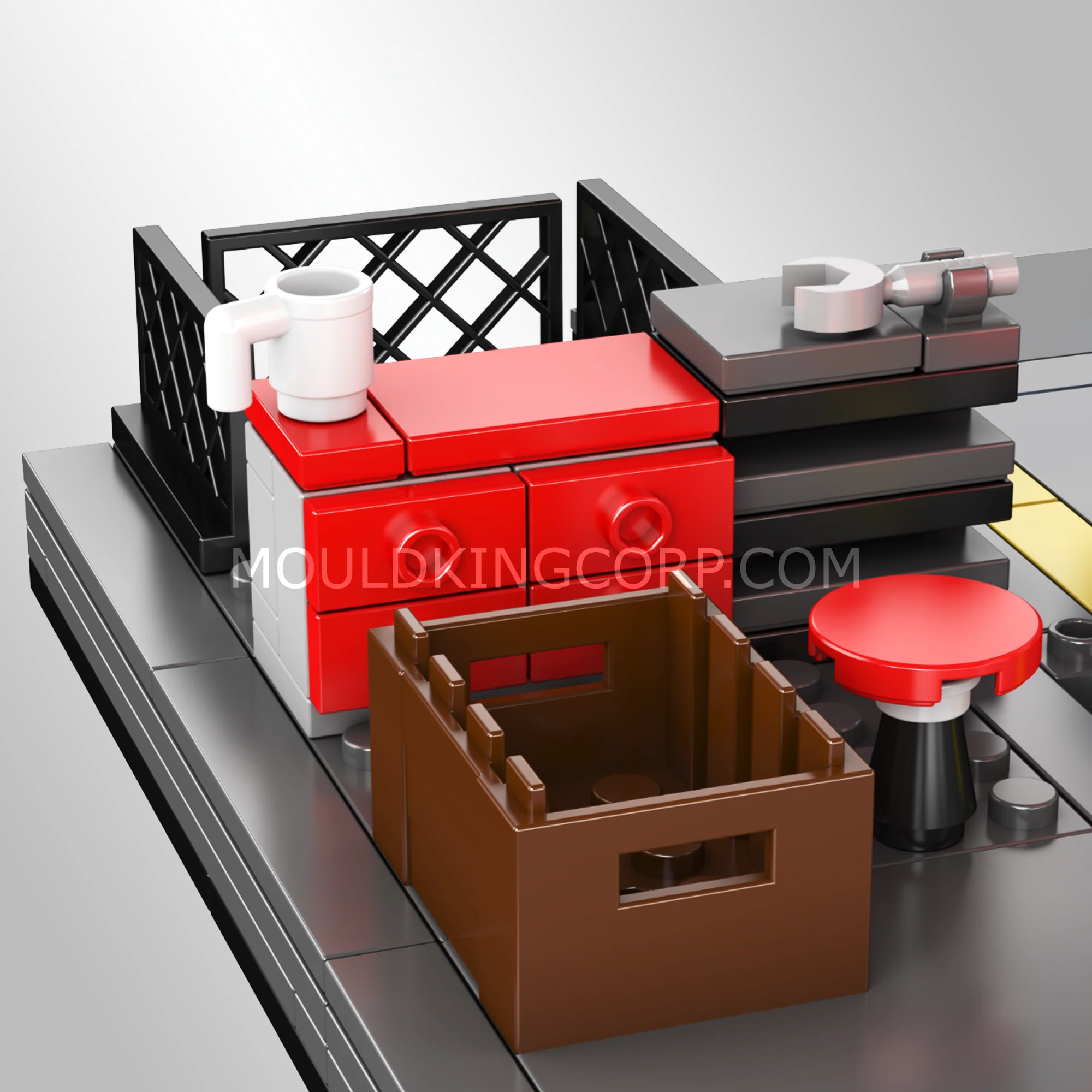 Mould King 24086 Garage Workshop & Challenger Muscle Car Building Set | 858 Pcs