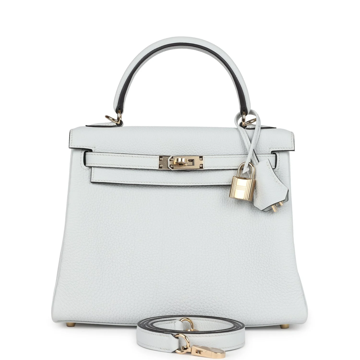 Hermes Kelly Retourne 25 Gris Platine Togo Permabrass Hardware
