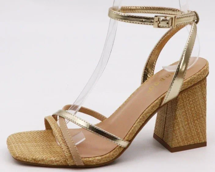 Ankle Strap Chunky High Heel Dressy Sandal