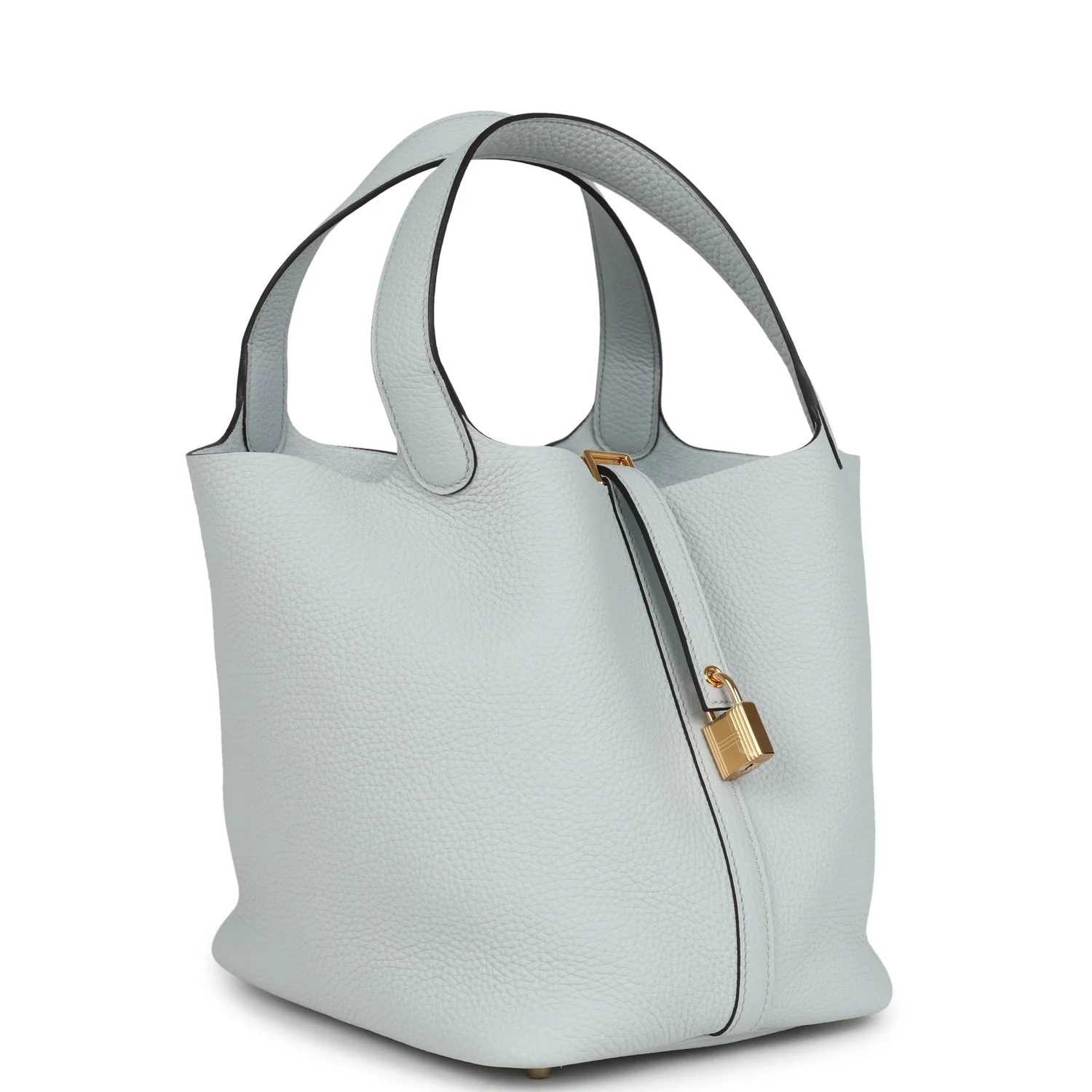 Hermes Picotin Lock 22 Bleu Pale Clemence Gold Hardware