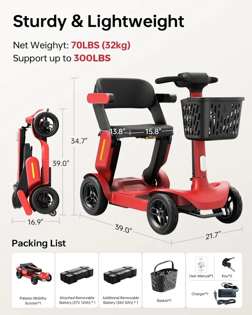 🔥Limited Availability🔥Folding Mobility Scooters for Seniors