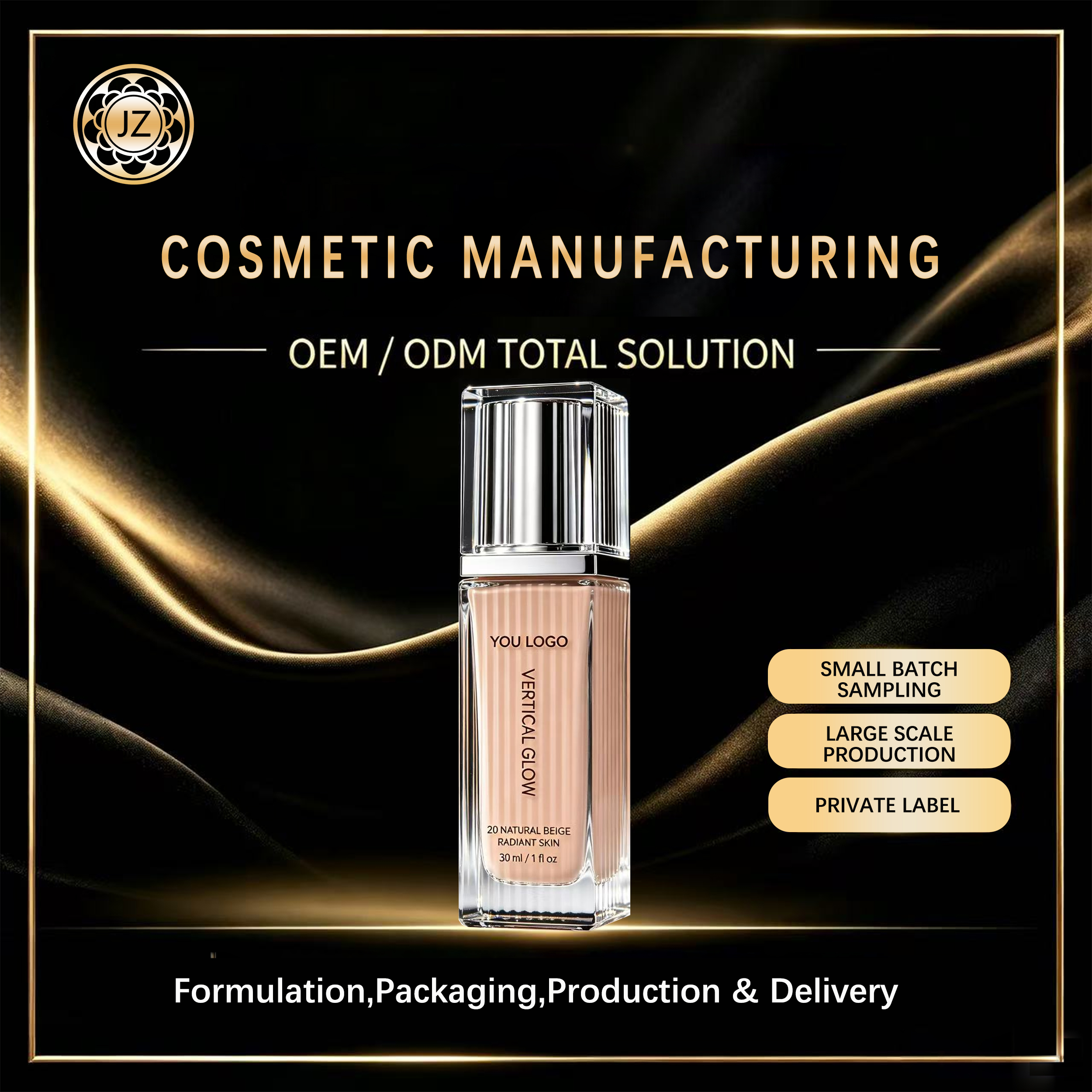 All-in-One Long-Lasting Foundation (Customizable in Multiple Shades)