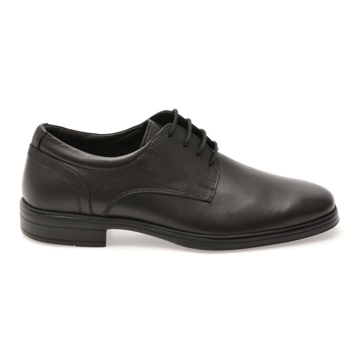 Pantofi OTTER negri, E300, din piele naturala