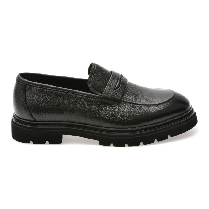 Mocasini eleganti EPICA negri, G21, din piele naturala