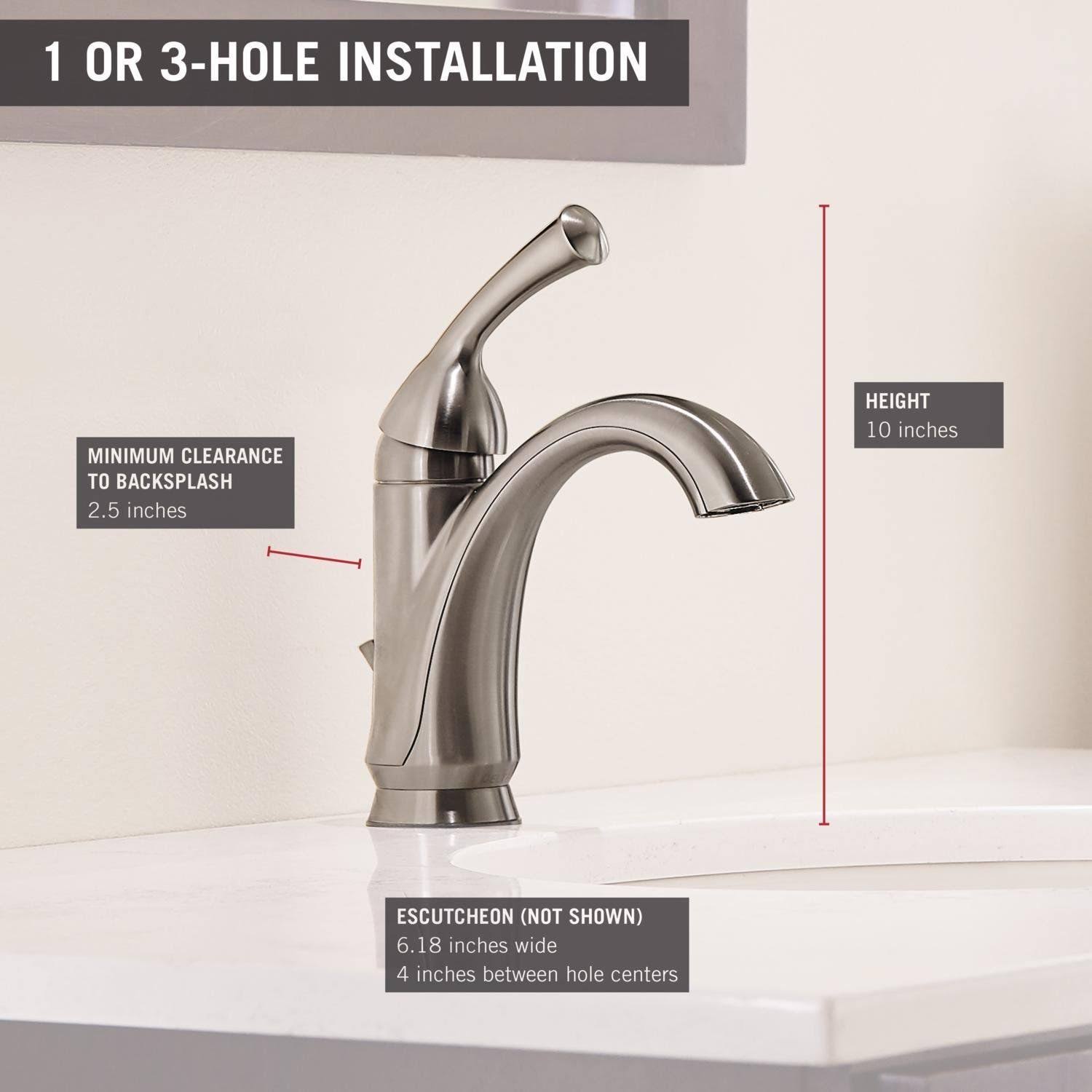 Delta 15999-SS-DST Haywood Single Handle Centerset Bathroom Faucet - Stainless