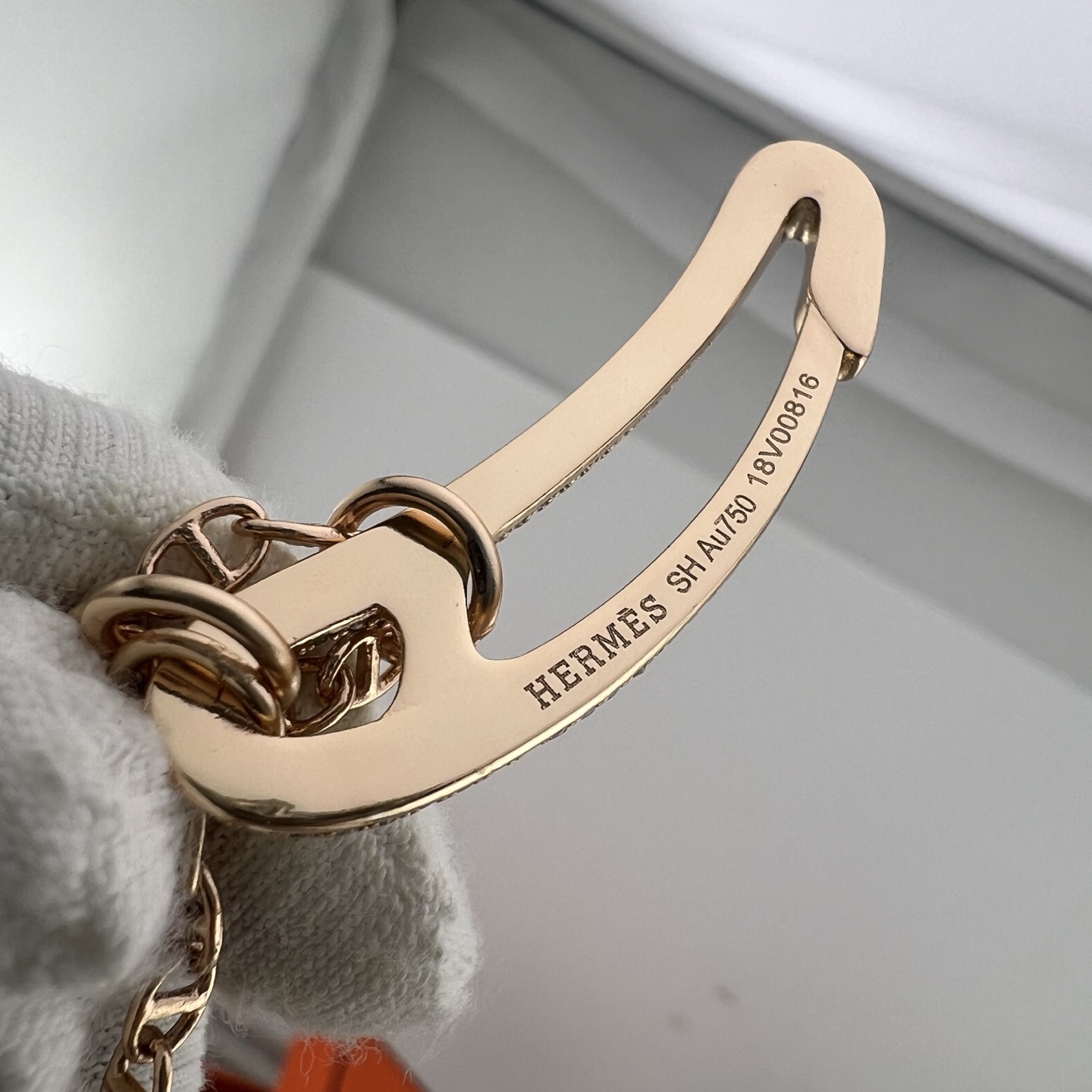 Paperclip full diamond chain necklace - Artisantouchss