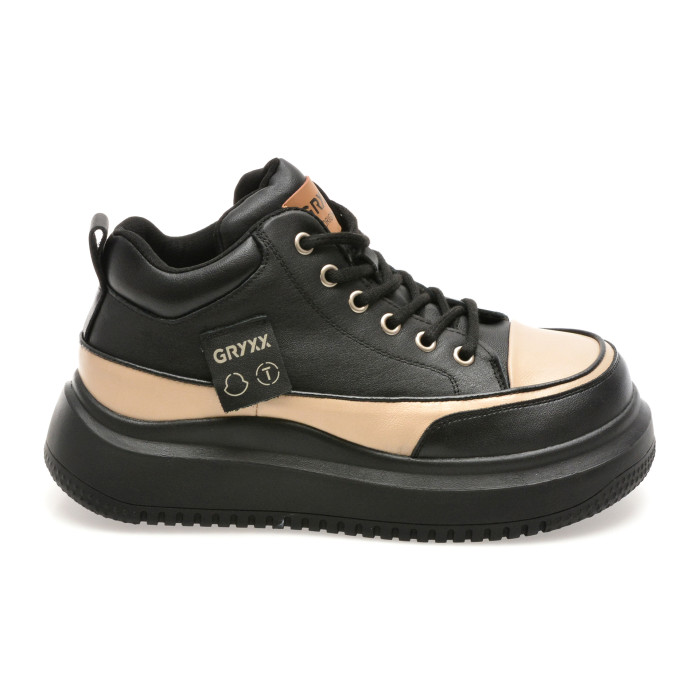 Pantofi sport GRYXX negri, 2379, din piele naturala
