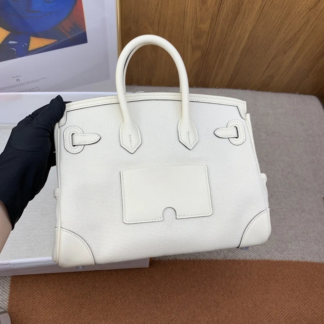 Hermes Birkin Cargo 25 White, Silver Toned Hardware Bag For Women, Women’s Handbags, Shoulder Bags 9.8in/25cm