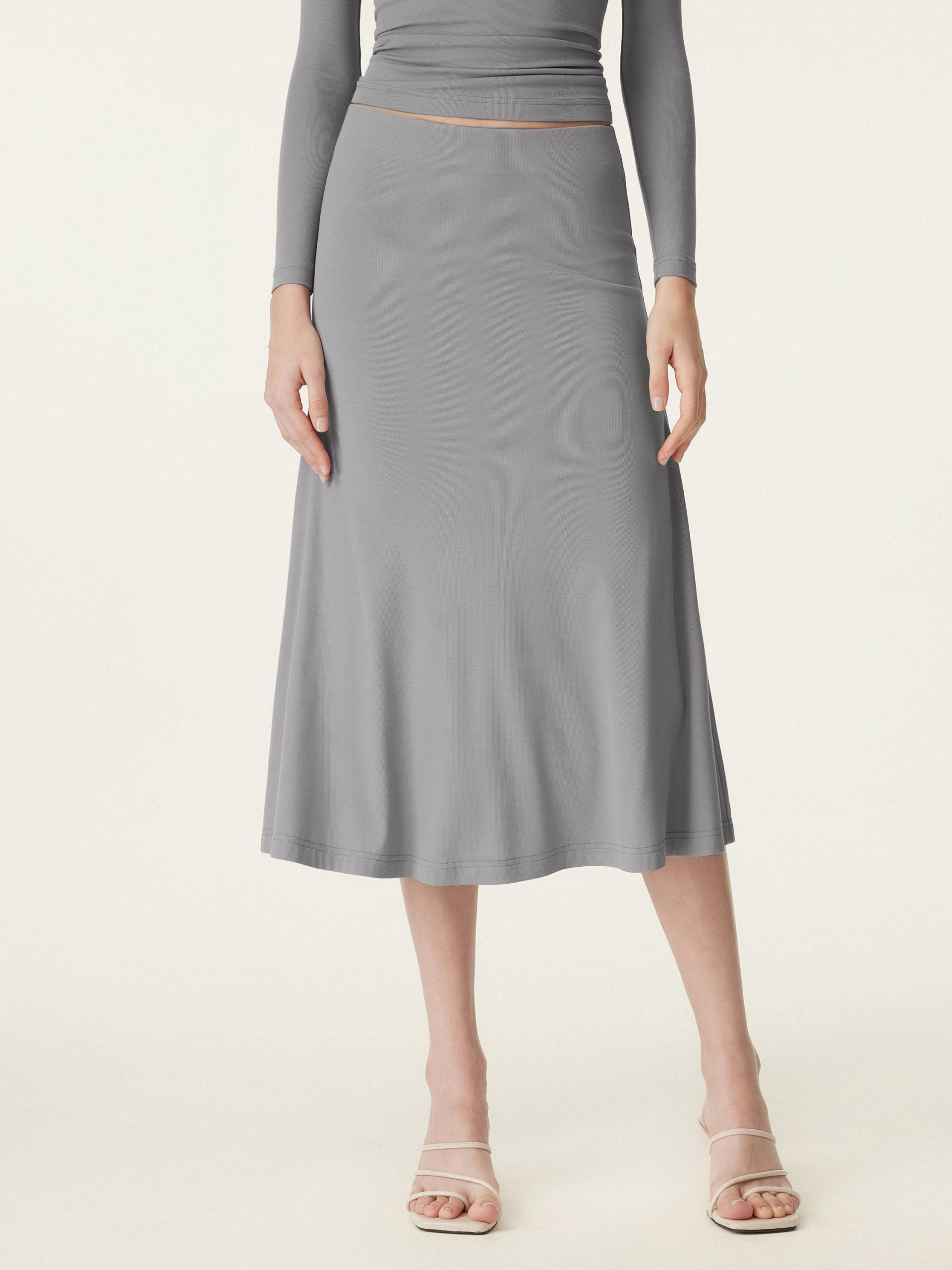 Breezy Pull-on Mermaid Midi Skirt
