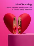 Lovehoney Heart Duo Clitoral Suction and Licking Stimulator
