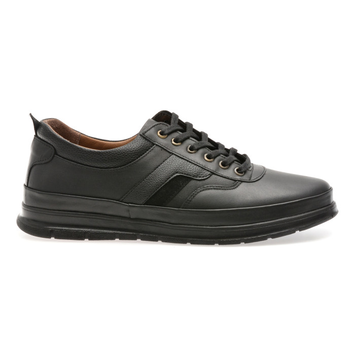 Pantofi sport BITE THE BULLET negri, RZ008, din piele naturala
