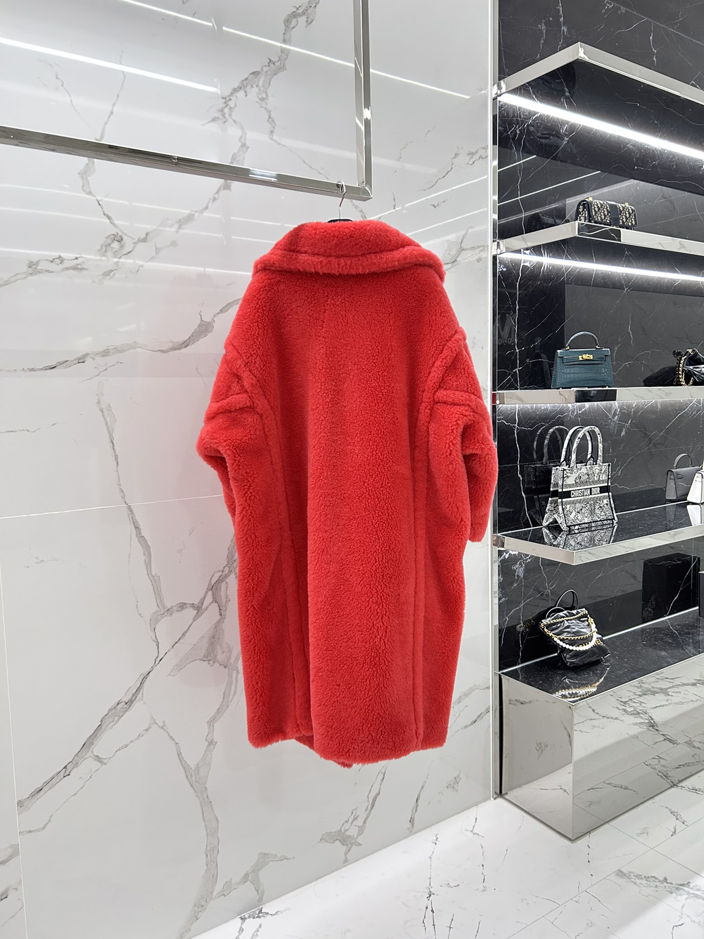 Max Mara Teddy fur long coat Size XS-M