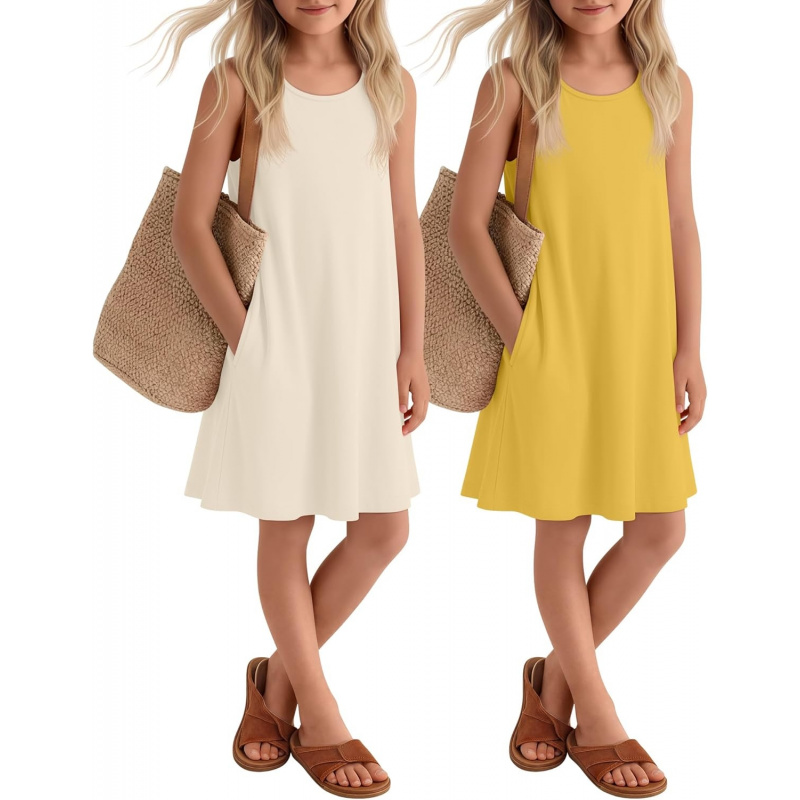 2 Pack Girls' Summer Dresses