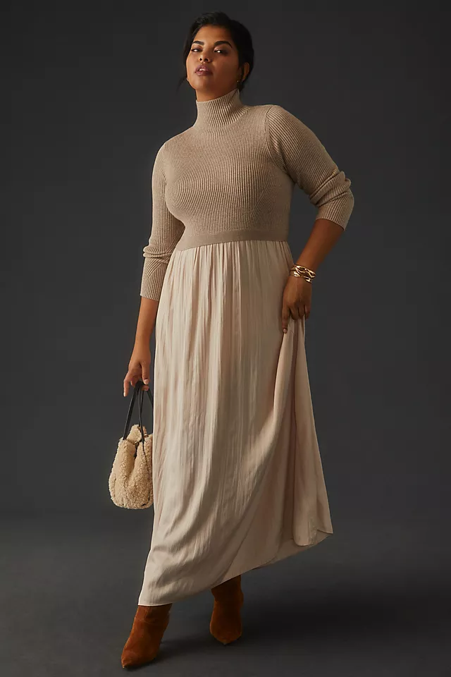 Twofer Sweater Dress NEUTRAL MOTIF