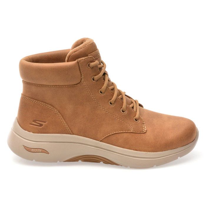 Ghete SKECHERS maro, GO WALK ARCH FIT 2.0 BOOT, din material textil