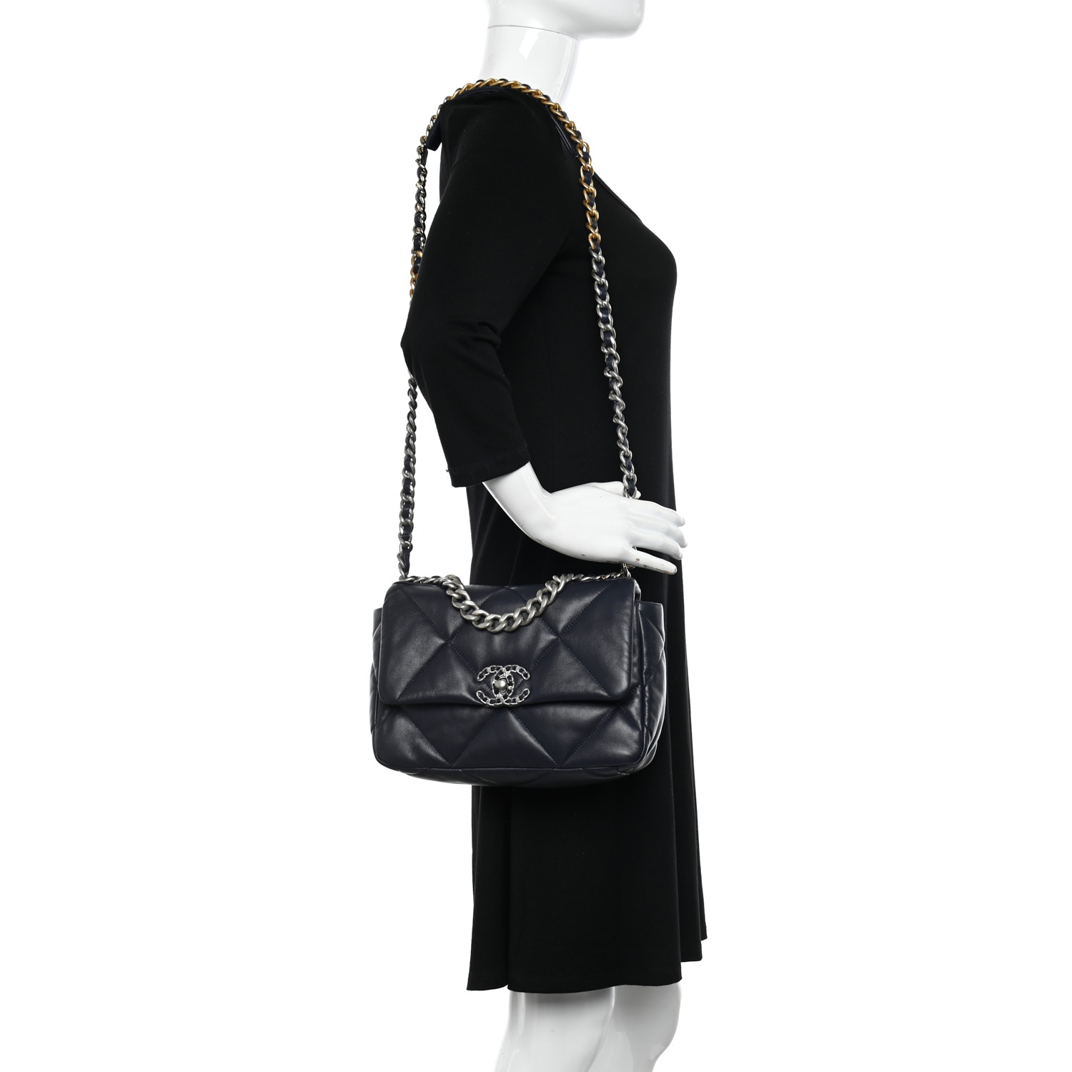 Lambskin Quilted Medium Chanel 19 Flap