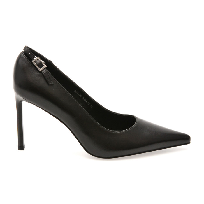 Pantofi eleganti EPICA PREMIUM negri, 6451D2, din piele naturala