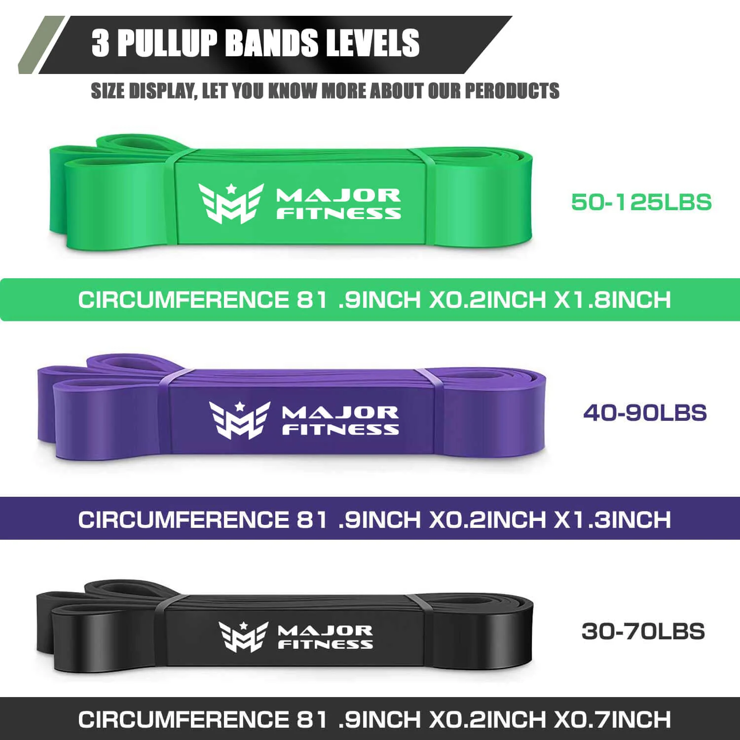 Major Fitness Pull-Up Assist Band Resistance Power Bands