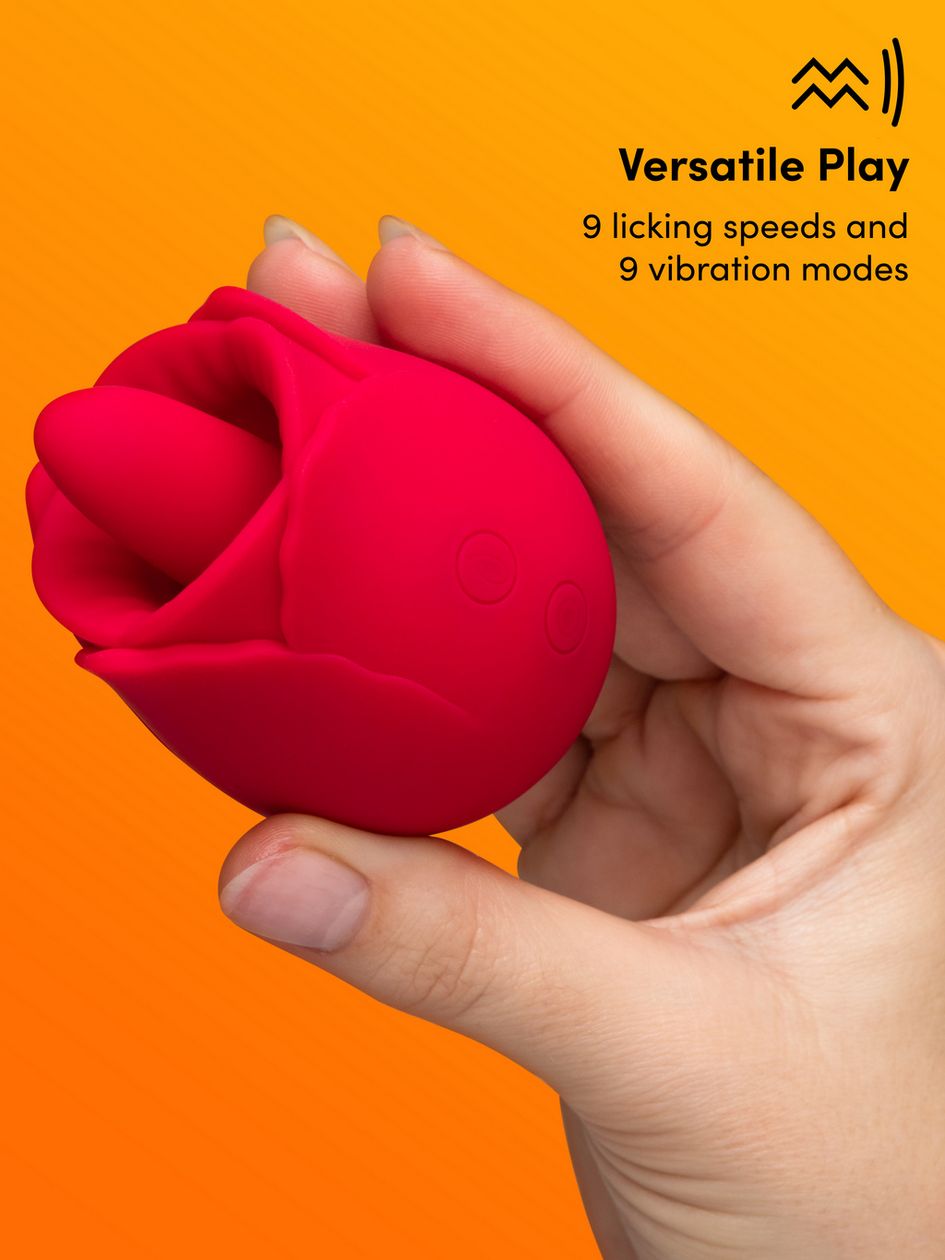 Lovehoney Red Licking Rose Vibrator