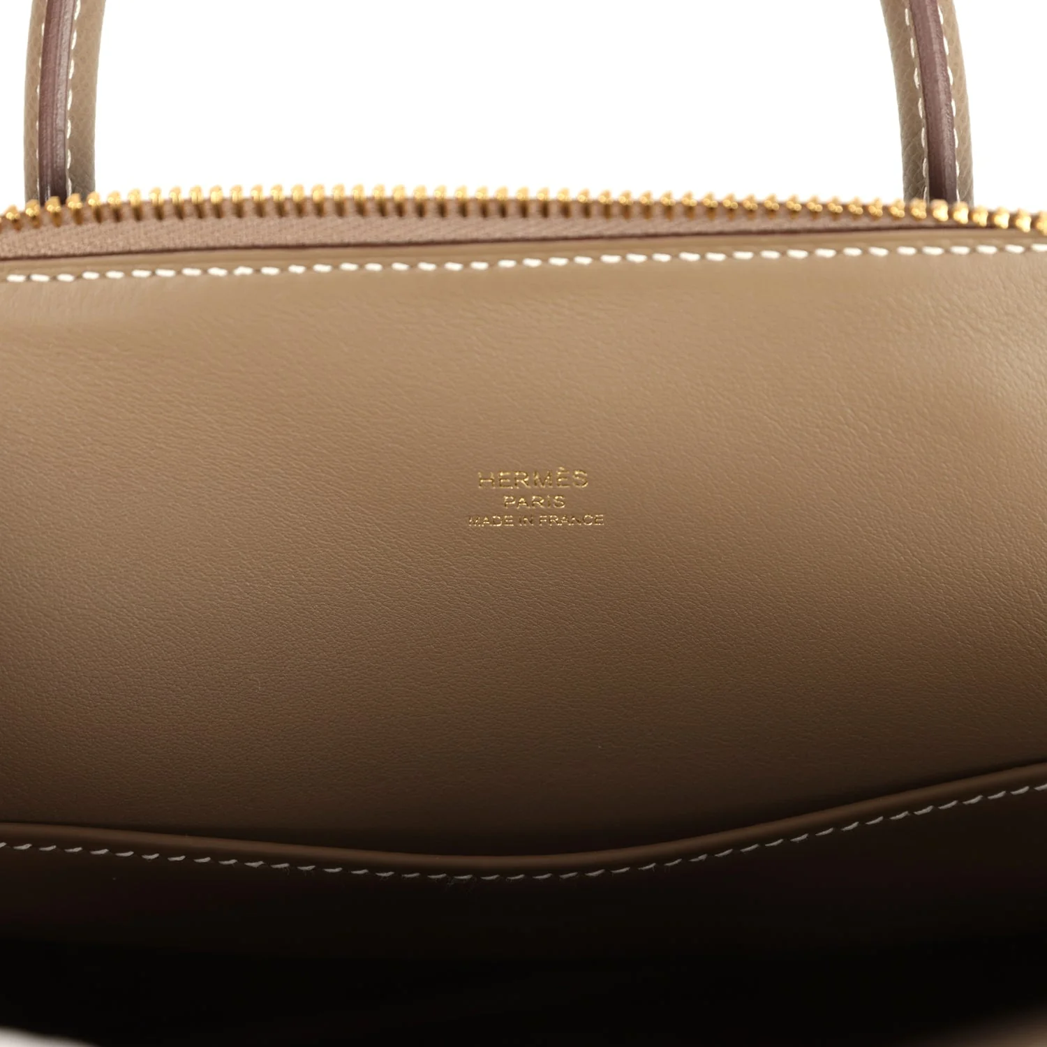 Hermes 1923 Bolide 25 Etoupe Epsom Gold Hardware