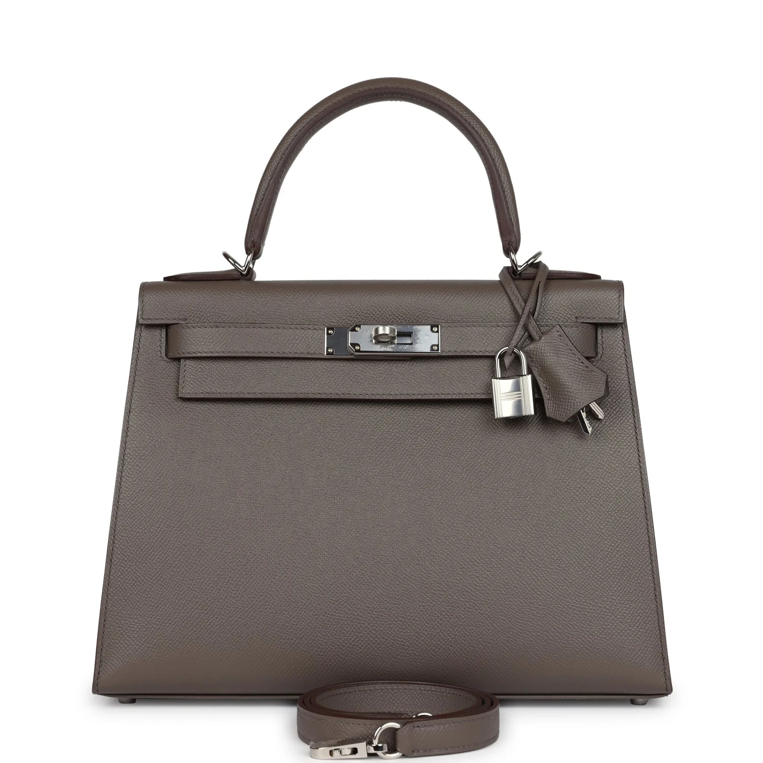 Hermes Kelly Sellier 28 Etain Epsom Palladium Hardware