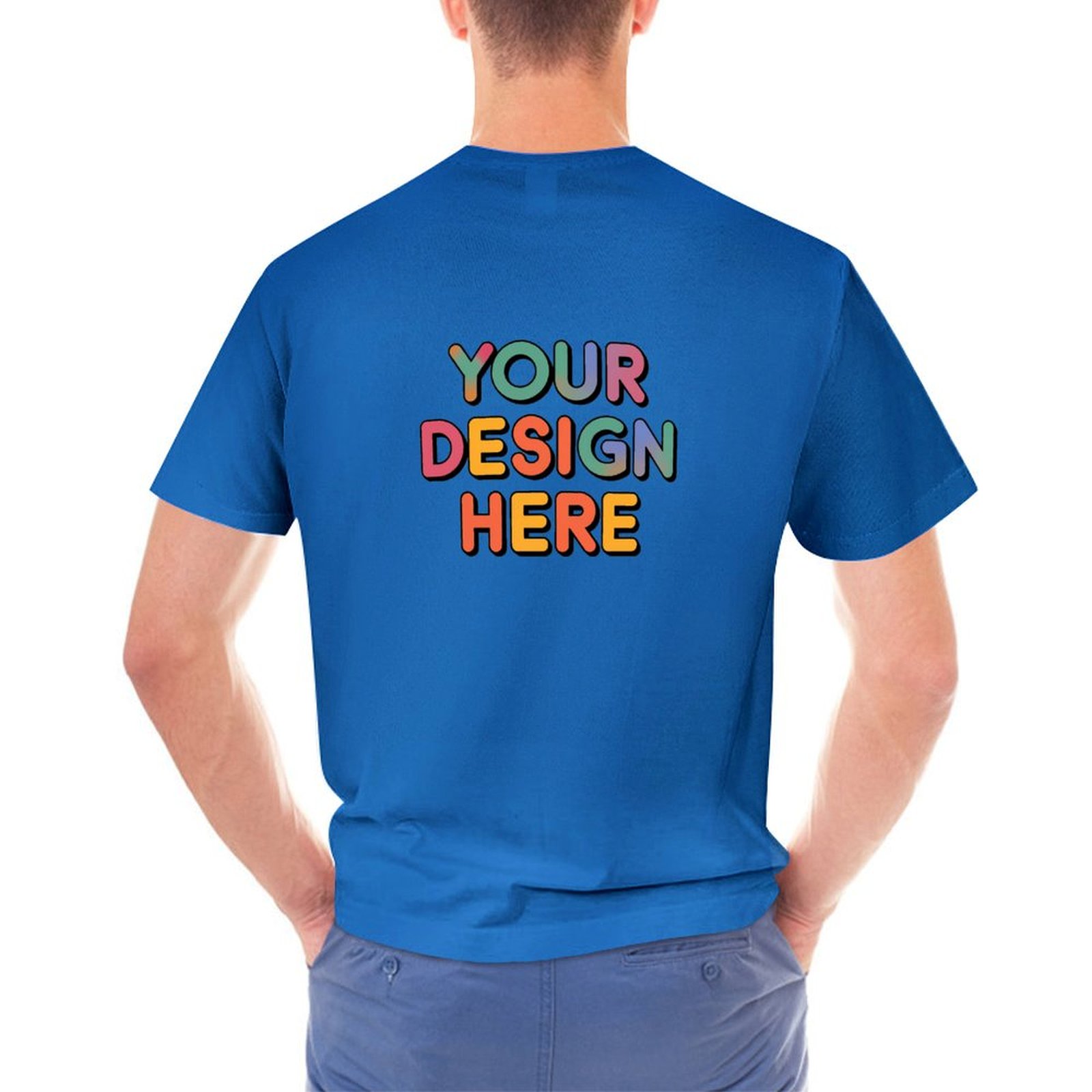 Customized Men’s Gildan T-Shirt Back Print in Pure Cotton