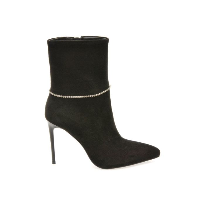 Botine elegante ALDO negre, 2231, din piele intoarsa