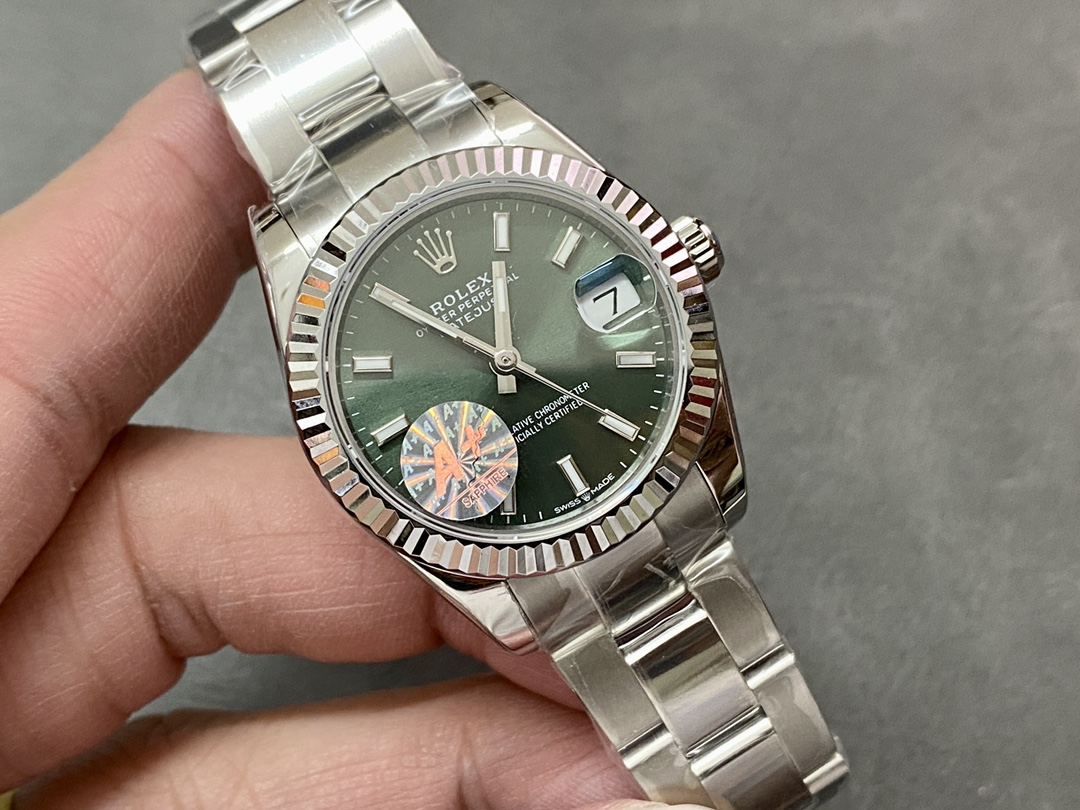 Rolex Datejust 31 White Gold Mint Green Dial M278274 0017 Women's Watch